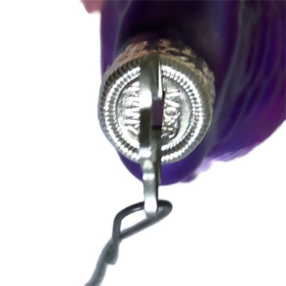 Inge Glas Mouth Blown Glass Christmas Ornament PURPLE FISH Carp Made In Germany - Picture 4 of 6